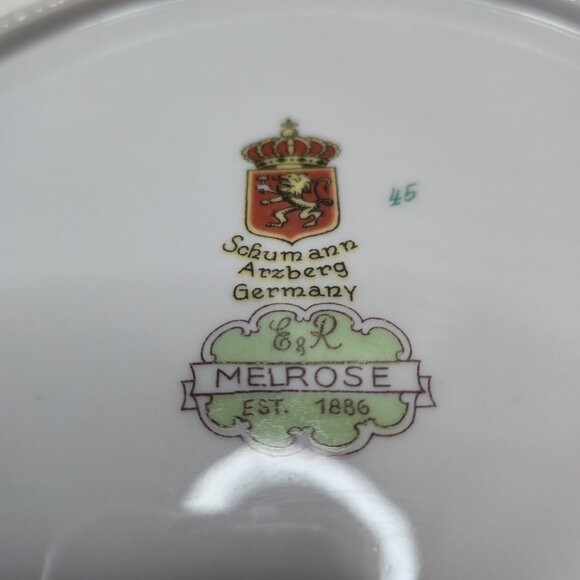 Vintage Schumann Bavaria Melrose Bold Roses Pierced Plate 11" Platter Germany - Picture 5 of 6